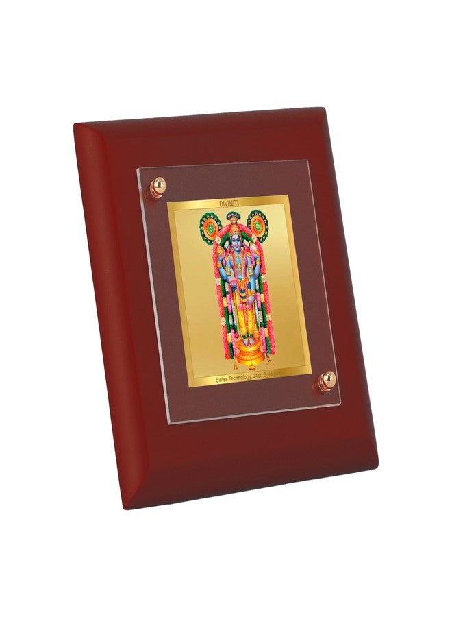 DIVINITI 24K Gold Plated Foil Guruvayurappan Ji Photo Frame For Home Decor, Table Top|MDF 1A with |Religious Photo Frame Idol For Pooja, Prayer, Gift (10 CM X 10 CM) - Image 5